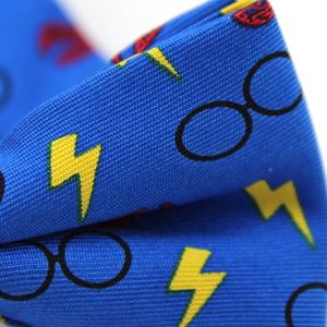 Alta calidad amarillo relámpago al por mayor de China personalizado impreso <span class=keywords><strong>pajarita</strong></span> <span class=keywords><strong>azul</strong></span> ajustable preatado niños niño niños <span class=keywords><strong>pajarita</strong></span> de seda - Product Image 5