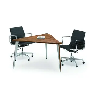현대 사무실 회의 테이블 회의실 테이블 회의실 테이블 회의실 책상 나무 강철 삼각형 회의 테이블