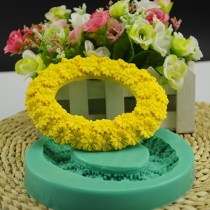 Rose And Leaf Fondant Lace Mat Cake Mold Round Silicone For DIY Cake Decoration Wedding - Product Image 2