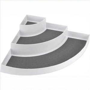 Кухонное бытовое многофункциональное трехслойное пластиковое стеллаж для хранения приправы нескользящий Веерообразный угловой контейнер для еды - Product Image 1