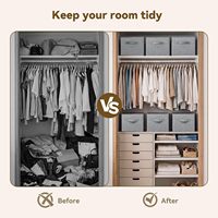 Panier de rangement pliable en tissu rectangulaire, boîte de rangement pour vêtements écologique avec poignée en ruban pour l'organisation du placard
