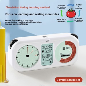 Đồng hồ báo thức kỹ thuật số cho trẻ em với đồng hồ đếm ngược ba màn hình trực quan công cụ quản lý thời gian tự kỷ luật chuyển động điện tử - Product Image 5