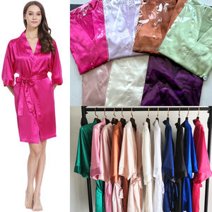 Accesorio de Moda, Kimono de Seda <span class=keywords><strong>y</strong></span> Satén para Mujer, <span class=keywords><strong>Bata</strong></span> de Boda con Pantuflas Desechables Blancas, Juego de Pantuflas para <span class=keywords><strong>Novia</strong></span> <span class=keywords><strong>y</strong></span> Damas de Honor - Product Image 6
