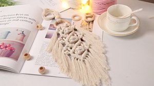 <span class=keywords><strong>Kit</strong></span> <span class=keywords><strong>de</strong></span> corazón <span class=keywords><strong>de</strong></span> hoja <span class=keywords><strong>de</strong></span> macramé DIY, decoración Bohemia para el hogar, macramé colgante <span class=keywords><strong>de</strong></span> pared, <span class=keywords><strong>kit</strong></span> <span class=keywords><strong>de</strong></span> cordón <span class=keywords><strong>de</strong></span> macramé con cuentas <span class=keywords><strong>de</strong></span> madera - Product Image 6