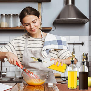 Nuovo arriva Dispenser di olio d'oliva bottiglia Dispenser di sciroppo di caffè versatore ponderato Dispenser di bottiglie di vetro <span class=keywords><strong>cucina</strong></span> 16.9 oz 500 <span class=keywords><strong>ml</strong></span> - Product Image 6