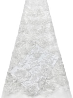 Tissu en dentelle africaine à motifs floraux, élégant et luxueux pour robes de soirée, 100% polyester