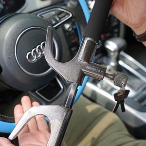 Verrou de volant de voiture multifonction 3-en-1 avec poignée télescopique d'autodéfense et 3 clés, dispositif antivol - Product Image 4