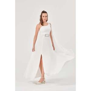 Chemise à manches longues pour femme DANS, couleur écru unie, coupe décontractée, pour les commandes en gros, lot multi-tailles 36-42 - Product Image 4