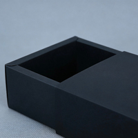 Boîtes cadeaux écologiques personnalisées, boîtes en papier coloré et boîtes d'emballage pour bijoux, boîtes à tiroirs simples en papier kraft noir