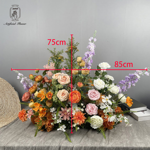 Fleurs artificielles en soie jaune personnalisables, imperméables, pour mariages en extérieur, fête des Mères, hôtels – Vente chaude directe usine - Product Image 2
