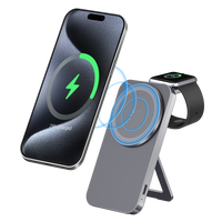 Produits tendance 2025 nouveautés support de chargeur sans fil pliable rapide 3-en-1 avec technologie magnétique sortie 5V/1A
