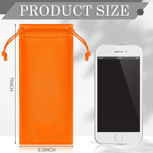 לוגו מותאם אישית רך מיקרופייבר זמש ורוד משקפי שמש שמש זכוכית שרוך נרתיק - Product Image 3