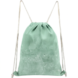 <b>Drawstring</b> Closure Type Canvas Fabric Eco-Friendly Large Capacity Unisex Beach Theme <b>Drawstring</b> <b>Backpack</b> Custom Logo Wholesale - Product Image 1
