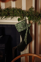 Grandes chaussettes de Noël en velours personnalisées, super douces, bordeaux, vierges, avec nœud, pour cadeaux, imprimées rouge et vert