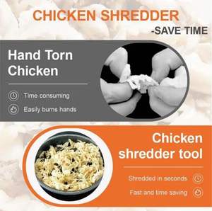 <b>BBQ</b> Shred Machine Better Than Bear Claws Meat Shredder for Pulled Pork Beef Chicken Multifunctional Masher Chicken Shredder - Product Image 6