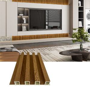 Panneau mural rainuré en WPC, texture bois plastique, résistant à l'humidité et imperméable, prix d'usine, pour murs intérieurs, bureaux, design moderne - Product Image 3