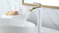 Robinet mitigeur monocommande eau chaude et froide pour lavabo, style simple, pour salle de bain, maison et hôtel