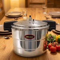 Superbe autocuiseur-cuiseur vapeur en aluminium écologique de 26 L pour cuisinières à gaz et à induction, idéal pour les restaurants et l'usage domestique