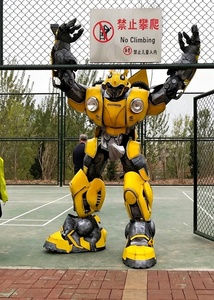Costume de cosplay réaliste Transformers Movie Bumblebee unisexe avec éclairage LED, tenue intégrale pour fête, en stock - Product Image 5