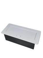 Prise de table escamotable haut de gamme 16A à ouverture lente, blanche, norme UE, avec USB et Type-C intégrés, pour bureau