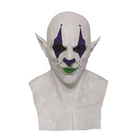 Masque de lutin jaune d'Halloween pour la fête Masque de tête en latex Cosplay Masque d'horreur de vampire clown démon pour Halloween