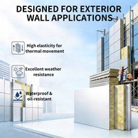 SIMIADO Mastic silicone pour panneau isolant mural extérieur, haute adhérence, étanche, anti-goutte, pour décoration intérieure