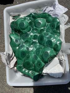 Grandi dimensioni fette di <span class=keywords><strong>pietra</strong></span> di malachite verde lucido naturale lastre di cristalli di quarzo grezzo grezzo guarigione per la decorazione - Product Image 2