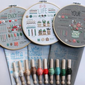 Charmkey 3 pièces, kits <span class=keywords><strong>de</strong></span> <span class=keywords><strong>point</strong></span> <span class=keywords><strong>de</strong></span> <span class=keywords><strong>croix</strong></span> en tissu faits à la main, kits <span class=keywords><strong>de</strong></span> <span class=keywords><strong>point</strong></span> <span class=keywords><strong>de</strong></span> <span class=keywords><strong>croix</strong></span>, broderie DIY pour la décoration - Product Image 5