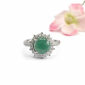 Anillo <span class=keywords><strong>de</strong></span> Jade Natural <span class=keywords><strong>Juan</strong></span> Yu con Bisel, Anillo <span class=keywords><strong>de</strong></span> Jadeíta Azul Agua, Forma Ovalada, Joyería para Mujer, Suministro Transfronterizo S6080701L - Product Image 1