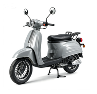 Scooter routier pour adultes économique 50cc, refroidissement par air, 4 temps, moteur à essence, homologué CEE Euro 5, démarrage électrique, frein à disque avant, frein à tambour arrière, réservoir 5,4L, EFI