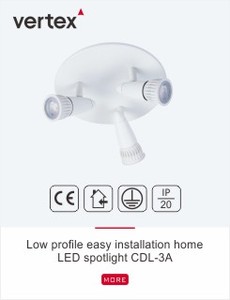 <span class=keywords><strong>Spot</strong></span> LED rond encastré 3500K, orientable à 360 degrés, dimmable, avec trois têtes rotatives - Product Image 3