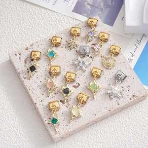 Italian Modular Charm Bracelet Gold Plated Zinc Alloy DIY Pendant Set Unisex Gift Jewelry Accessory - Product Image 2