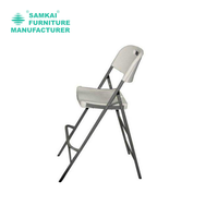 SK-ZDY-C006 chaise pliante blanche robuste de HDPE pour l'option en gros empilable portative d'événements extérieurs
