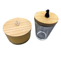 Couvercles en bambou en bois fournisseur bocaux en verre de bougie avec couvercles en bois couvercles en bambou pour bougie pot stockage bouteille tasse