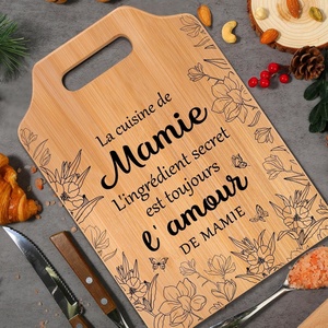 Board-2.5mm à découper en bambou personnalisé épais lavable au lave-vaisselle pour les cadeaux d'anniversaire <span class=keywords><strong>de</strong></span> <span class=keywords><strong>grand</strong></span>-mère et <span class=keywords><strong>de</strong></span> fête des grands-mères - Product Image 2