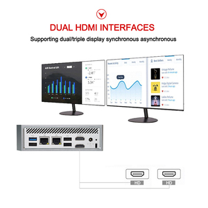 Mini PC compacto N4000 J5005 J4125 N100 DDR4 Chasis de aluminio SSD Dual LAN 24/7 Uso industrial listo para operación AU/JP/US - Product Image 5