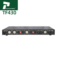 Amplificador de Potencia de Audio Profesional Clase D Paulkitson TF430 SIC, 2 Ohmios, 4X6500W, 1U, Audio de Alta Resolución, Sistema de Altavoces de Sonido Hi-Fi Metálico
