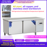 Lemari Pendingin Komersial Anti Beku Stainless Steel dengan Dua Pintu, Rentang Suhu 2-8C untuk Dapur