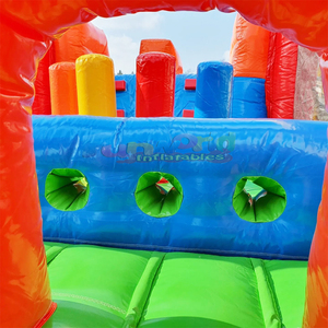 Commercial grade outdoor party bouncy castle combo bouncer <b>inflatable</b> mini bounce <b>house</b> obstacle course for kids - Product Image 5