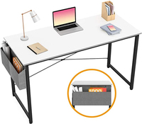 Bureau d'écriture moderne nordique personnalisé 31 39 47 55 pouces blanc noir pour bureau à domicile, ordinateur, PC, table pour petit espace