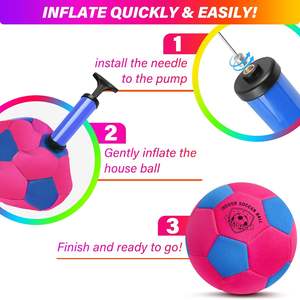 Balón de fútbol de Interior de tamaño 4 para niños y jóvenes, muebles protectores suaves y seguros, Regalos divertidos de cumpleaños y Navidad para niños y niñas - Product Image 6