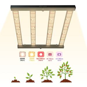 Panneaux lumineux pour la croissance des plantes à haute intensité PPFD 240W, dimmables, avec UV 660nm pour l'hydroponie et la culture en intérieur - Product Image 3