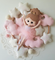 Mobile pour bébé danseuse de ballet fille mobile pour crèche fée berceau mobile pour fille ballerine mobile suspendu