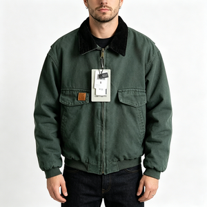 Veste de travail utilitaire pour homme, doublure en coton, tissu mélangé, vêtement d'extérieur décontracté avec plusieurs poches, fermeture éclair, <span class=keywords><strong>manteau</strong></span> d'hiver épais - Product Image 2