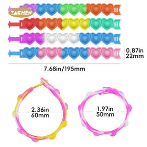 YACHEN Wearable Fidget Pulseras Push Poping Bubble Sensory Toys Stress Relief Pop Bracelet Fidget Toy - Product Image 2