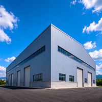 Nave Industrial Prefabricada en China con Estructura de Acero, Viga de Acero en Forma de H, Superficie Galvanizada, Certificación ISO9001