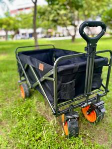 Carrito Plegable de Acero Inoxidable Extra Grande con Ruedas de PVC Suaves, Mango Estable y Diseño Plegable Extra Largo para Compras y Almacenamiento - OEM - Product Image 3