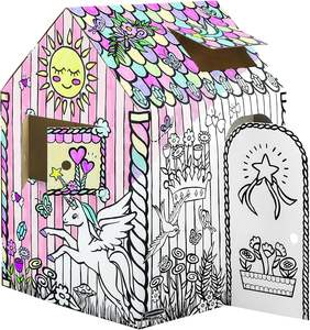Boîte de banquiers en carton à Play Color dans Unicorn Playhouse Activité artisanale de Playhouse en carton pour enfants et familles - Product Image 3