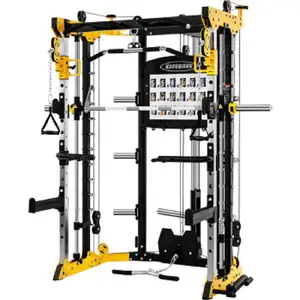 Multifunzione Palestra Home Gym Multi Function Power Cage Black Smith Machine Strong Power Rack Functional Trainer With Cables