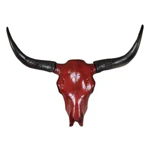 sale home decoration artificial animal head wall mount resin cow skull